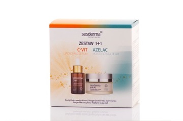 SESDERMA ZESTAW AZELAC KREM 50ml + C-VIT SERUM 30ml