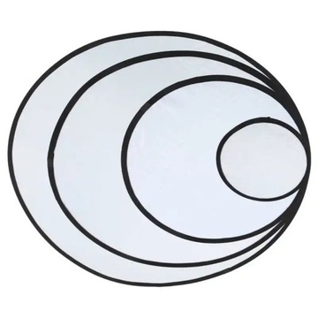 Серебристо-белый 2-в-1 портативный круглый отражатель для фотосъемки