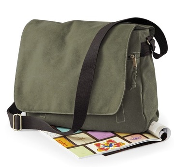 СУМКА НА ПЛЕЧЕ ИЗ ХЛОПКА ВИНТАЖНАЯ СУМКА MESSAGE В РЕТРО