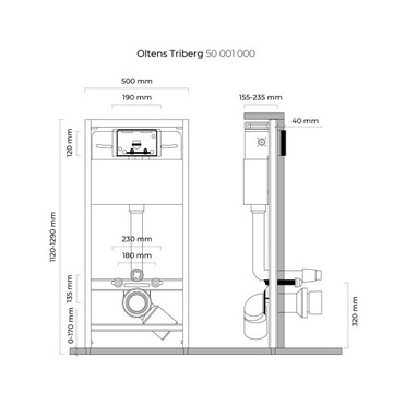 БЕТОННЫЙ УНИТАЗ, ЧАША HAGSER, КАРКАС OLTENS