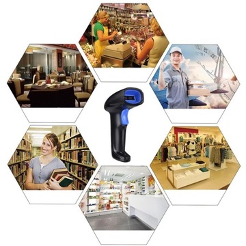 Bezprzewodowy skaner magazynowy czytnik kodów kreskowych QR 1D 2D 1100DW