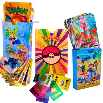 KOLOROWE KARTY POKEMON 3W1 3D/DIAMENTOWE/KOLOROWE 165 KART KOLEKCJONERSKIE