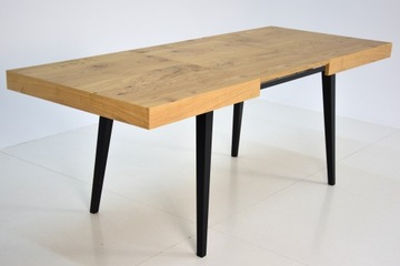 Stół nowoczesny prostokątny 80x140/180 cm BLAT DĄB NATURALNY