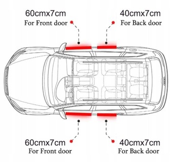 Защитные наклейки на пороги Audi Q7, 4 шт. Карбон