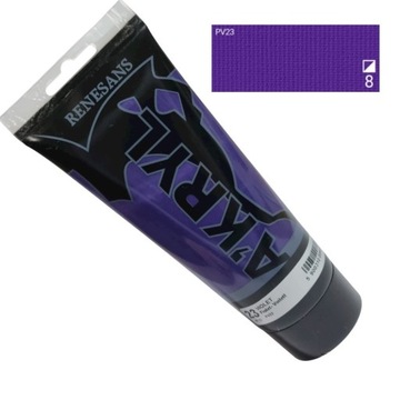 Farba akrylowa 200ml, fiolet, Renesans, NR 23