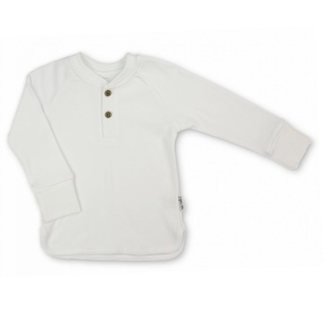 БЛУЗКА НА ПУГОВИЦАХ, белая, 86, длинный рукав, ОДНОРОДНАЯ
