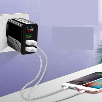 СЕТЕВОЕ ЗАРЯДНОЕ УСТРОЙСТВО 4XUSB БЫСТРАЯ ЗАРЯДКА
