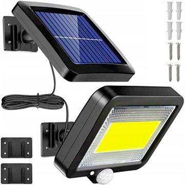 LAMPA WISZĄCA SOLARNA Z CZUJNIKIEM RUCHU 100 LED PILOT