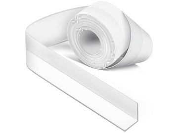 TAŚMA USZCZELNIAJĄCA DO KUCHNI ŁAZIENKI UMYWALKI ZLEWU BIAŁA 38mm*3.2m 1szt