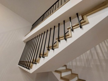 Балюстрада арфа внутренние балясины сталь SB-11/8 боковое крепление 25x25 мм 3.8mb