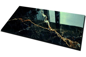 GRES CZARNY MARMUR POŁYSK PLYTKI PODŁOGOWE ŚCIENNE 120X60 CERAL