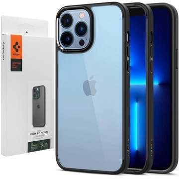 Bezbarwne Etui SPIGEN Ultra Hybrid Case Black do iPHONE 13 PRO, Plecki