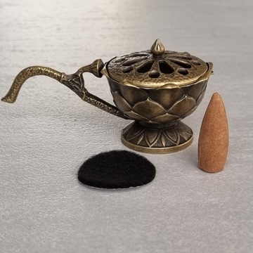 Металлическая цензура латунная лампа Алладин для курящего ладана смолы