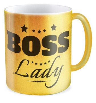 Kubek złoty prezent SZEFOWA boss lady praca
