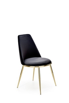K460 krzesło czarny / nogi złote HALMAR velvet