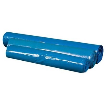 Worki na śmieci 160l LDPE, niebieskie 10 sztuk