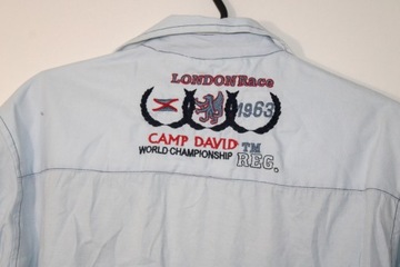 w3 CAMP DAVID Bawełniana Sportowa Koszula Długi Rękaw Naszywki M