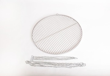 Solidny ,nierdzewny ruszt 80cm INOX + łańcuchy. PRODUCENT