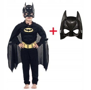 Kostium Przebranie Strój Maska Batman 120-130 6-7L