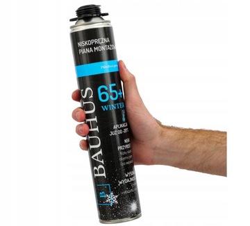 BAUHUS Pianka Montażowa Piana Niskoprężna Pistoletowa Zimowa 840ml -20°C