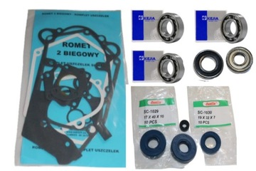 USZCZELKI + ŁOŻYSKA ROMET MOTORYNKA KADET OGAR