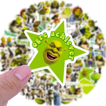 Naklejki z bajki Shrek wodoodporne kolorowe kreskówka