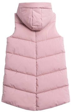 КУРТКА С РУКАВАМИ ДЛЯ ДЕВОЧЕК 4F, СТЕГАНЫЙ ЖИЛЕТ, ДЛИННАЯ ВЕСНА AW23F046