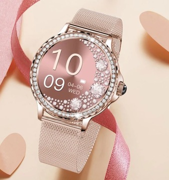 SMARTWATCH ELEGANT ЖЕНСКИЕ ЧАСЫ ПОЛЬСКОЕ МЕНЮ 2 ремешка