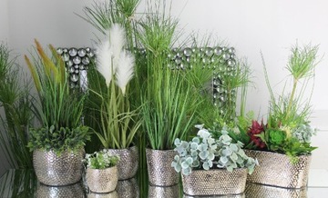 Osłonka doniczka głowa twarz czarna H18 DEcodomi