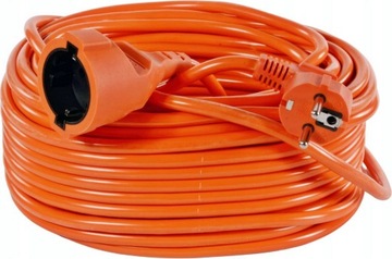 PRZEDŁUŻACZ OGRODOWY DO KOSIARKI BUDOWLANY GRUBY BEZ UZIEMIENIA 20M KABEL