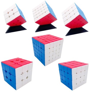 ZESTAW Kostka 3x3 + 4x4 + 5x5 ORYGINALNA PROFESJONALNA SZYBKA KOSTKA