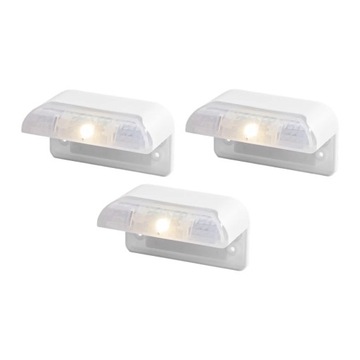 Lampy solarne LED 3 szt. Balkon taras płot cz zmierzchu ciepły biały 3000K