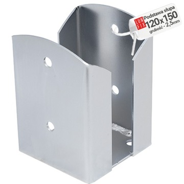 PSPW PODSTAWA SŁUPA PRZYKRĘCANA DO BETONU 120mm