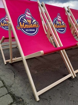 Деревянный шезлонг с вашим собственным ПРИНТОМ, ЛОГОТИПОМ