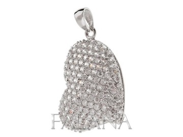 WISIOR SERCE DUŻE Z CYRKONIAMI HEART w0051