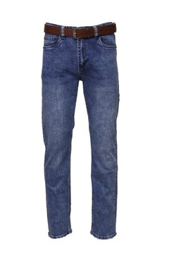 SPODNIE MĘSKIE KLASYCZNE JEANS PROSTA NOGAWKA- REGULAR W38 L32 Pas 100-102