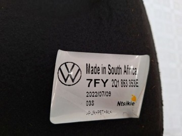 VW SKODA SEAT TLUMENÍ STĚNY PŘEPÁŽKOVÉ 2Q1863353E