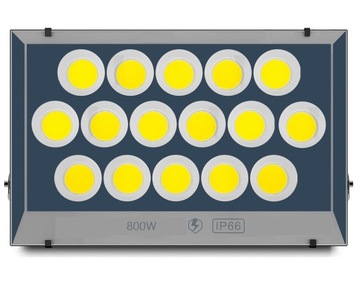 LAMPA ZEWNĘTRZNA MAGAZYNOWA 230V 800W LED MOCNA OGRODOWA BUDOWLANA ŚCIENNA