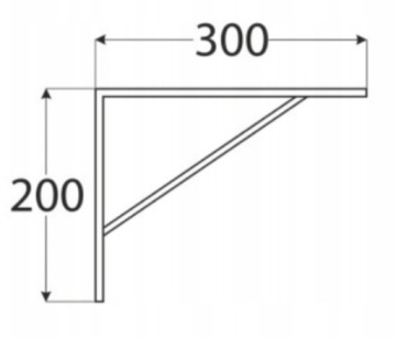 ОПОРА ДЛЯ ПОЛКИ ОПОРА ДЛЯ ПОЛКИ 30x20см ОЦИНКОВАННАЯ