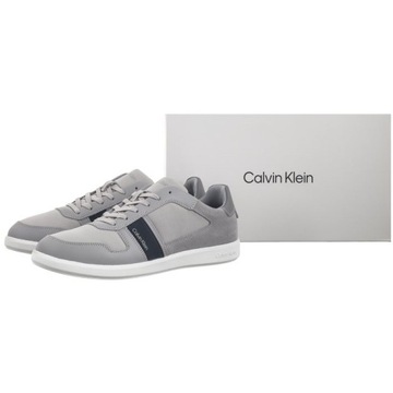 Buty Półbuty Męskie Calvin Klein Low Top Lace Up Grey/Navy Szare