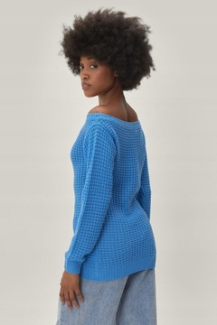 NASTY GAL NIEBIESKI SWETER ZTV XXC__XXS