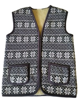 Kamizelka wełniana wzór norweski roz. 2XL