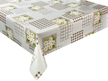 Cerata na Wymiar Obrus Ceratowy Szary Kwiaty x 120x140 cm