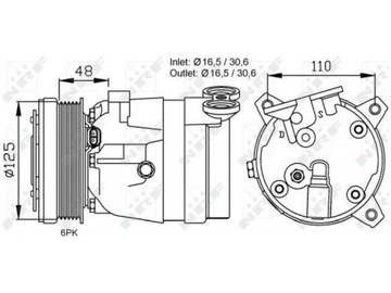 KOMPRESOR KLIMATIZACE OPEL CAMPO 2.3 91-96