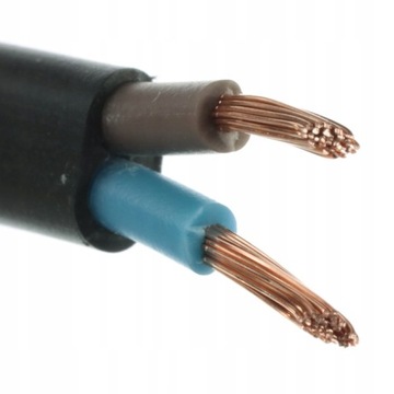 Przewód OMY 2x1,5 mm2 300/300V Czarny 50m G-113190