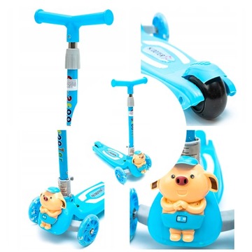 HULAJNOGA TRÓJKOŁOWA BALANSOWA LED MUZYKA SKŁADANA