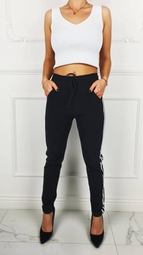 УЗКИЕ БРЮКИ ЖЕНСКИЕ LAMAS ЧЕРНЫЕ 2