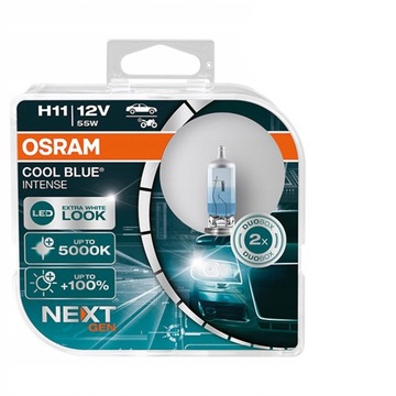 H11 OSRAM COOL BLUE INTENSE +100% NextGen 5000K