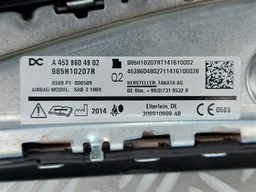 AIRBAG ULOŽENÍ SEDADLA LEVÝ SMART FORFOUR 453 14-18 R