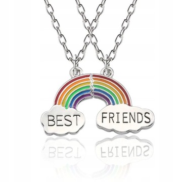 NASZYJNIK BEST FRIENDS - 2pcs rainbow